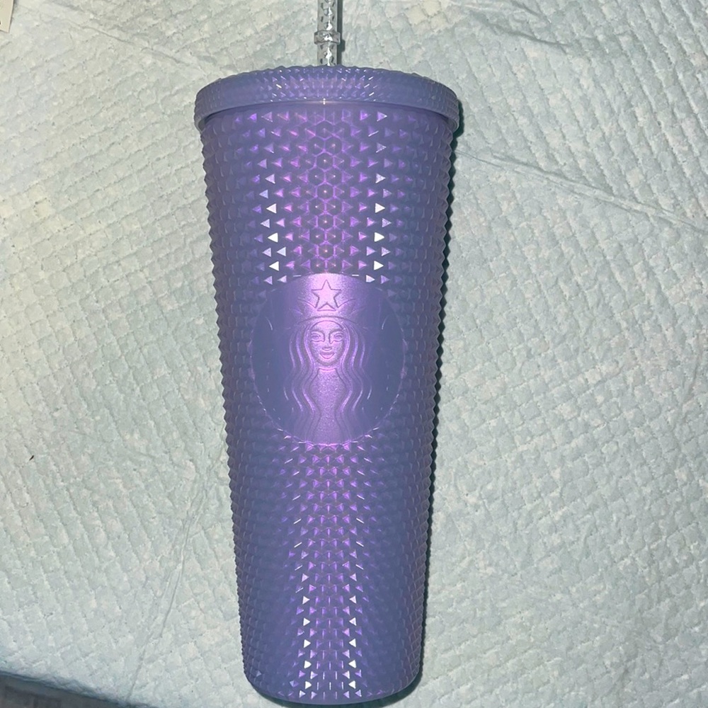 Starbucks 2021 Holiday Icy lilac Bling Studded Cold Cup Tumbler 24oz